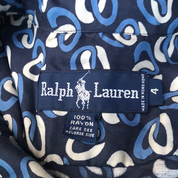 🚨B2G1 Vtg RALPH LAUREN Chain Link Print Buttoned Top & Skirt Set - Picture 8 of 8